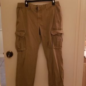 *BOGO*  Men's Khaki Cargo Pants 100% Cotton 34x29